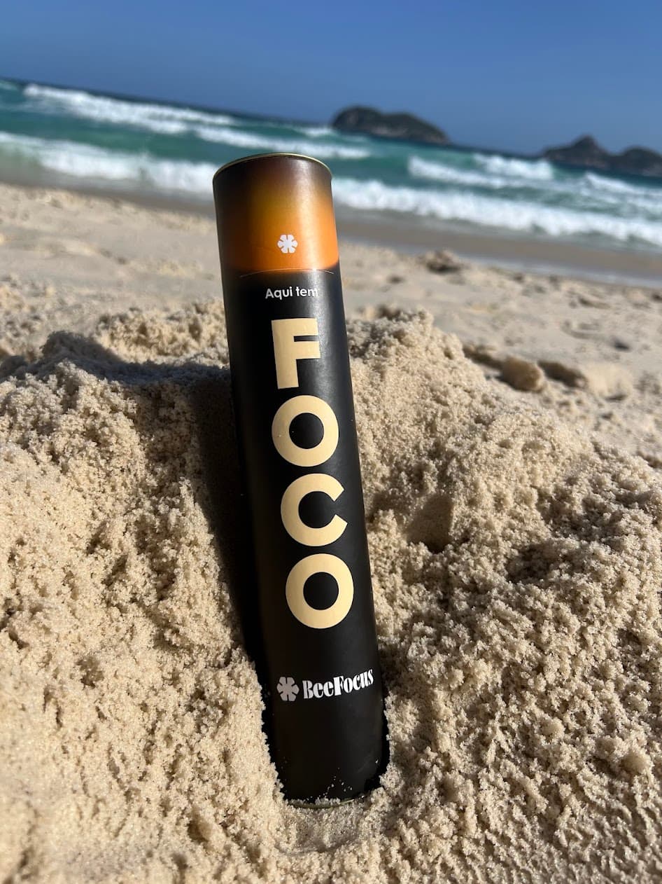 Tubo BeeFocus na praia